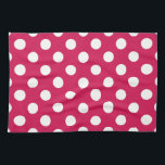 Weißer Polka-Punkte auf Cerealien Küchentuch<br><div class="desc">Weißer Polka-Punkte auf Cerealien</div>