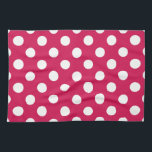 Weißer Polka-Punkte auf Cerealien Küchentuch<br><div class="desc">Weißer Polka-Punkte auf Cerealien</div>