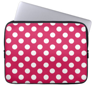 Weißer Polka-Punkte auf Cerealien Laptopschutzhülle
