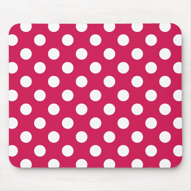 Weißer Polka-Punkte auf Cerealien Mousepad (Vorne)
