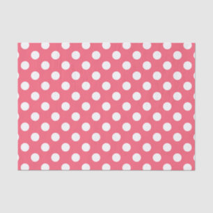 Weißer Polka Punkte auf Korallen Seidenpapier