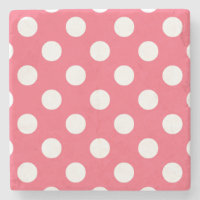 Weißer Polka Punkte auf Korallen