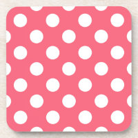 Weißer Polka Punkte auf Korallen