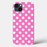 Weißer Polka Punkte auf rosa Case-Mate iPhone Gehä