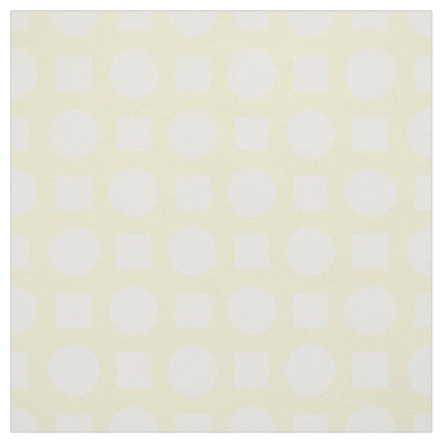 Weißer Polka Punkte auf Zitronengelb Stoff (Muster)