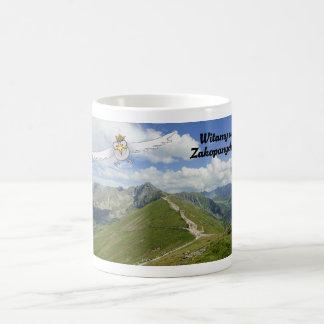 Weißer polnischer Adler sagt Willkommen in Zakopan Kaffeetasse
