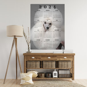 Weißer Pudel Hund Fancy Haarschnitt Foto 2024 Kale Poster