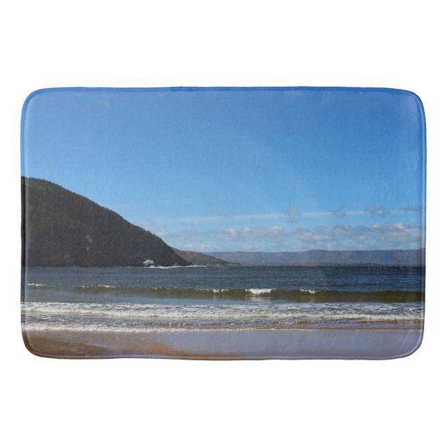 Weißer Punkt-Strand Badematte (Vorderseite)