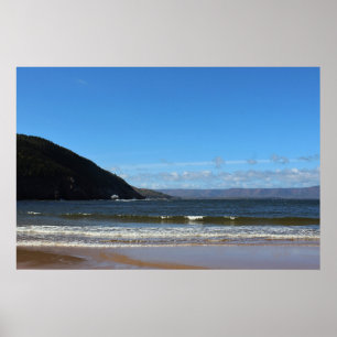 Weißer Punkt-Strand Poster