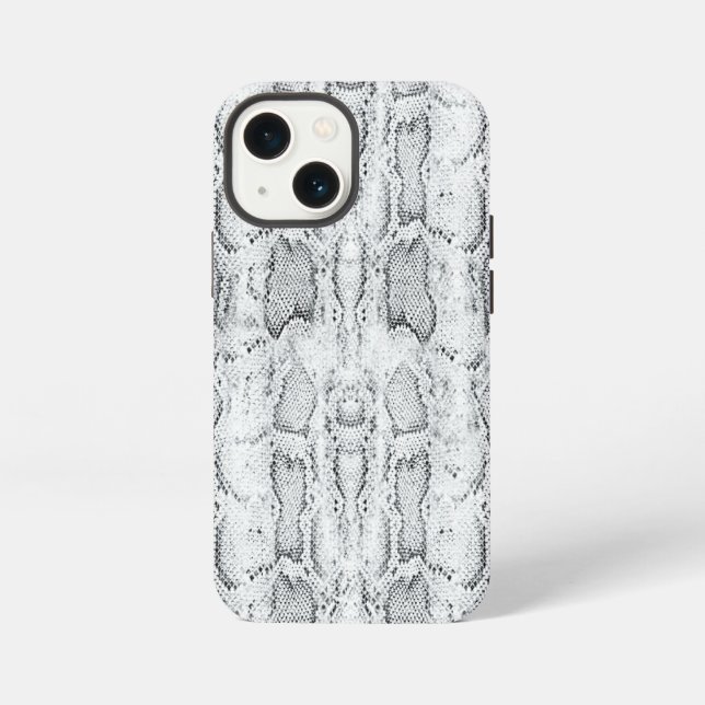 Weißer Python-Schlangenhaut-Druck iPhone Hülle (Rückseite)