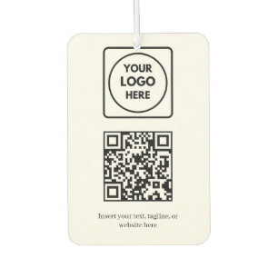 Weißer QR-Code Einfache professionelle Geschäfts Autolufterfrischer