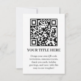 Weißer QR | Moderne minimalistische benutzerdefini Einladung