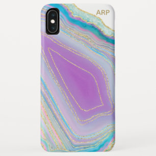 *~* Weißer Regenbogen Agate Gold Glitzer Pastell Case-Mate iPhone Hülle