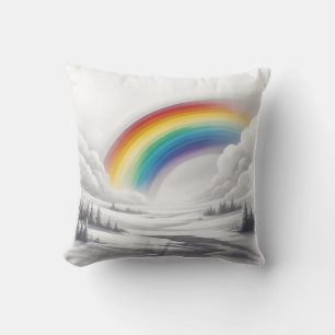 Weißer Regenbogen Kissen