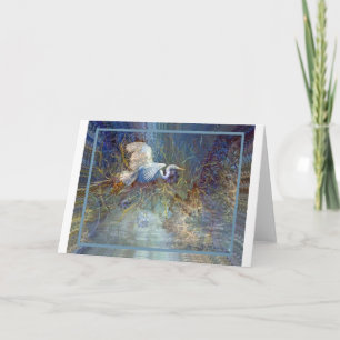 weißer Reiher Feiertagskarte