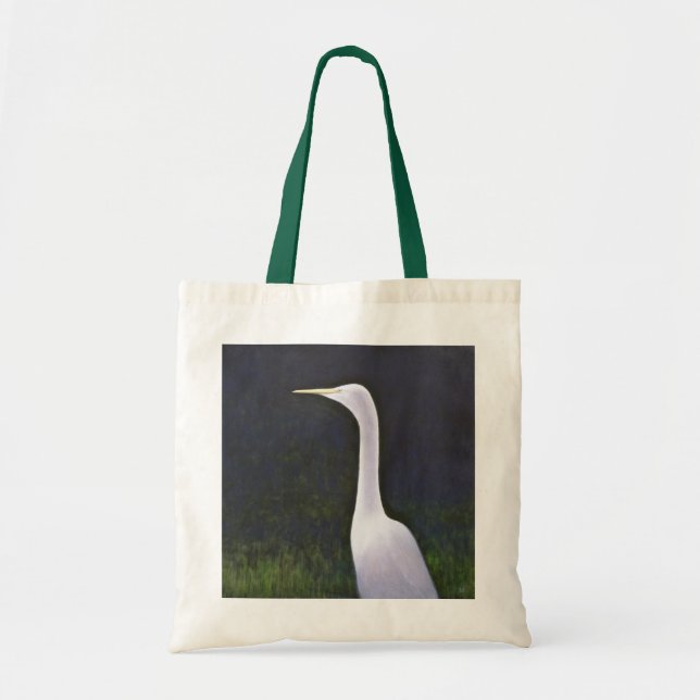 Weißer Reiher Tragetasche (Vorne)