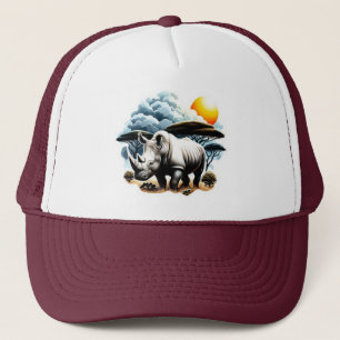 Weißer Rhinoceros Truckerkappe