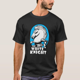 Weißer Ritter-Logo-Himmel-Blau T-Shirt