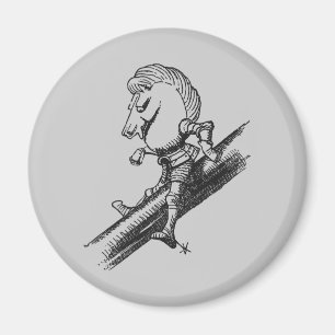 Weißer Ritter Magnet