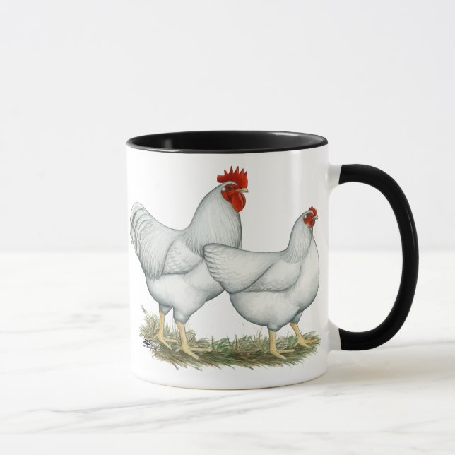 Weißer Rock Chickens Tasse (Rechts)