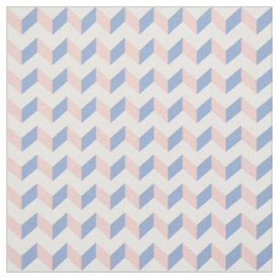 Weißer rosa Rosen-Quarz blaues geometrisches Stoff