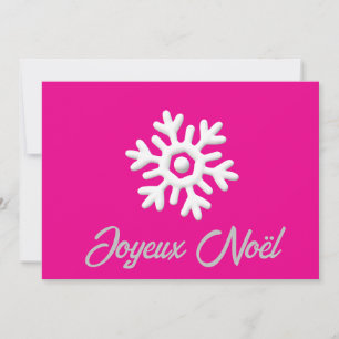 Weißer Rosa Schneeflocken Frohe Weihnachten