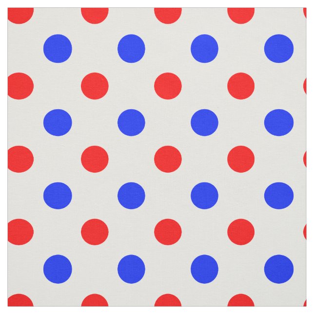 Weißer Roter Blauer Tupfen-Design  Stoff (Muster)