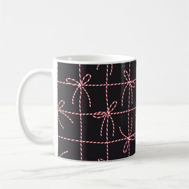 Weißer Rothalsbogen, Twine-Farbband und Trittbrett Kaffeetasse (Links)