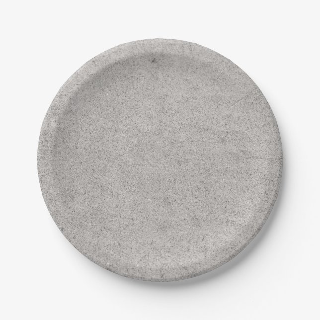 Weißer Sand Pappteller (Vorderseite)