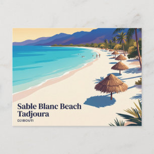 Weißer Sandstrand Djibouti Postkarte