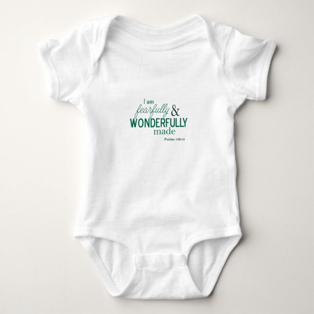 weißer Säuglings-T - Shirt-Bibelvers Baby Strampler (Vorderseite)