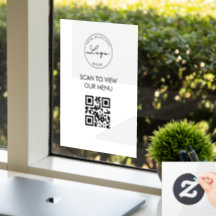 Weißer Scanne Mich QR-Code-Preislisten-Menü-Schild