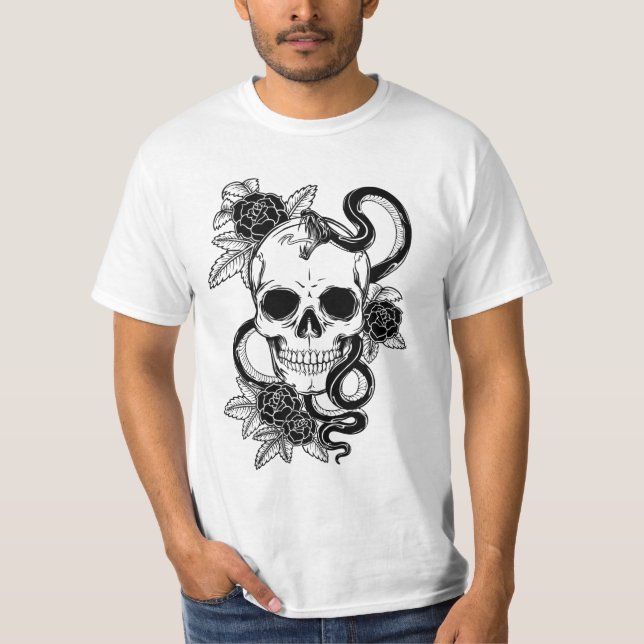 Weißer Schädel-T - Shirt (Vorderseite)