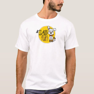 Weißer Schäferhund - gelbes Logo T-Shirt