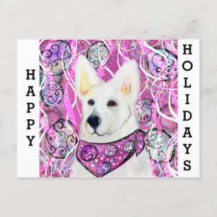 Weißer Schäferhund Postkarte