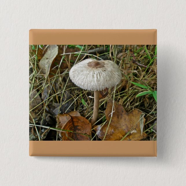 Weißer Schirmpilz-Koordinator Button (Vorderseite)