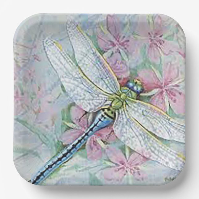 „Weißer Schmetterling“ Pappteller (Vorderseite)