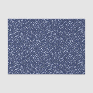 Weißer Schnee auf Navy Blue Weihnachten Seidenpapier