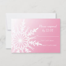 Weißer Schneeflocken auf pink Winter Wedding UAWG