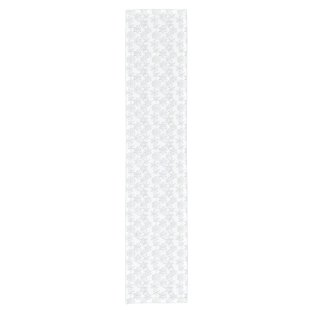 Weißer Schneeflocken Kurzer Tischläufer (Vorderseite)