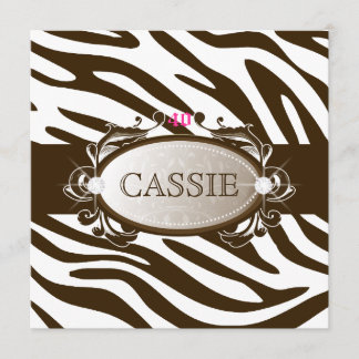 weißer Schokolade311-luxuriously Zebra 40&Fabulous Einladung
