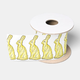 Weißer Schokolade Osterbrunnens Rabbit Bunny Ribbo Satinband