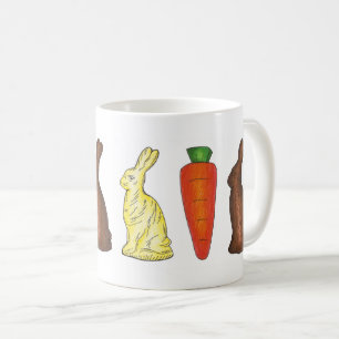 Weißer Schokolade Ostern Bunny Rabbit Karrot Candy Kaffeetasse