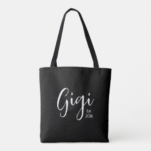 Weißer Schriftzug Gigi Established 
