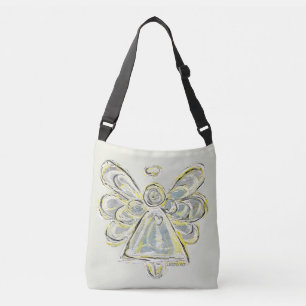Weißer Schutzengel Handtasche Kunst Umhängetaschen