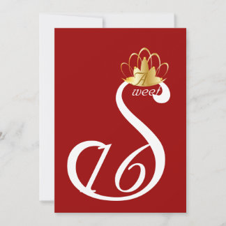 Weißer Schwan 16. Geburtstag Coronation_ fertigen Einladung