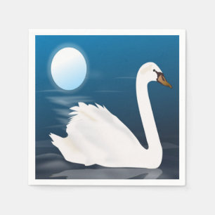 WEIßER SCHWAN SERVIETTE
