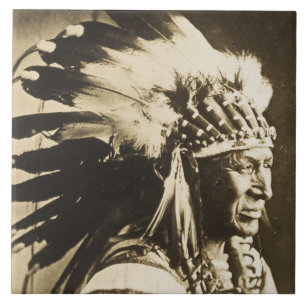 Weißer Schwan Sioux Indianerhäuptling Fliese