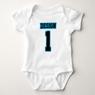 WEISSER SCHWARZER BLAUER Seitenfußball Babywear Baby Strampler