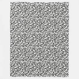 Weißer schwarzer Leopard Fleecedecke